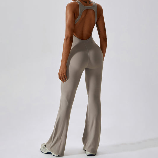 Wholesale Solid flared trousers cutout back | Wonderxfans bulk activewear