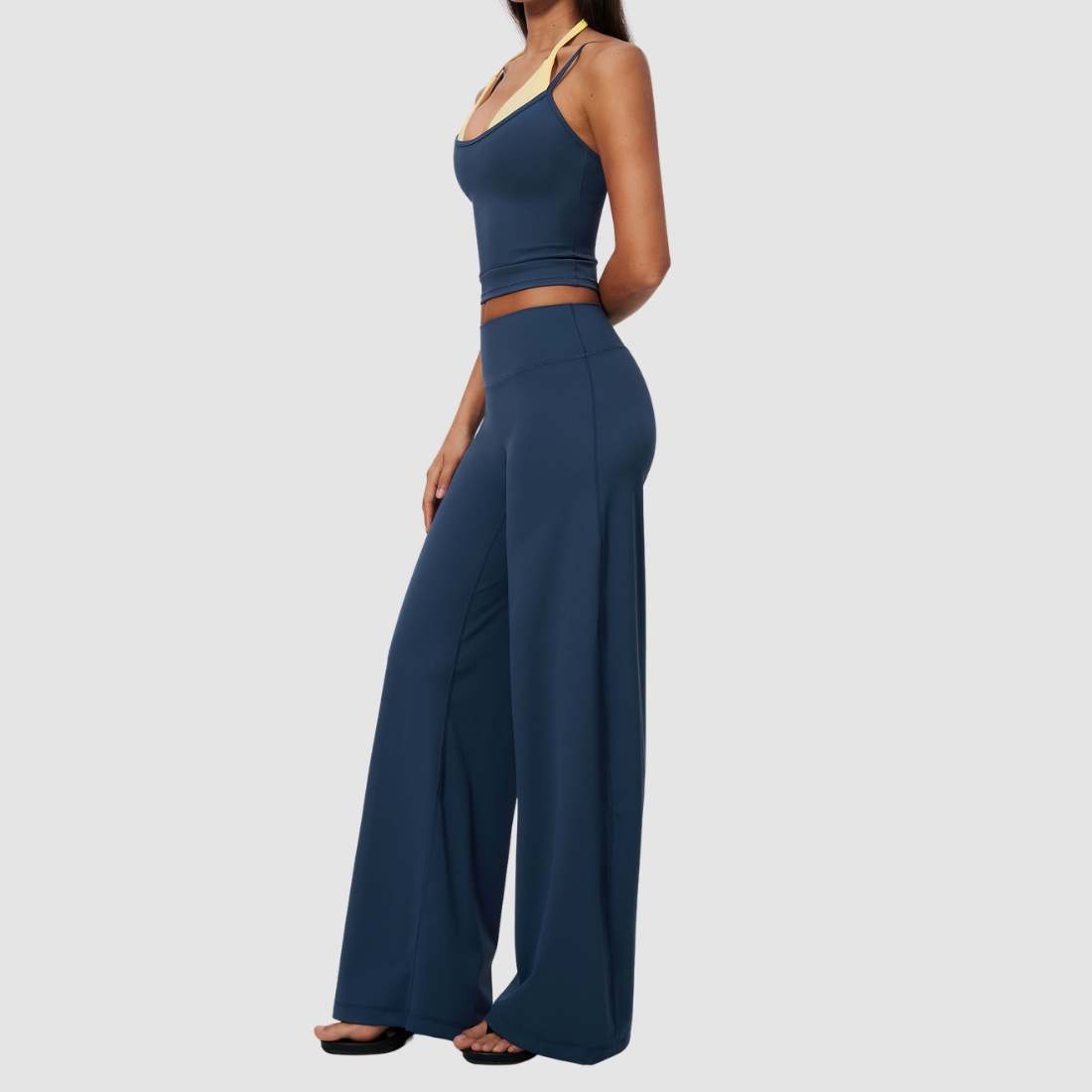 Wholesale Women’s Halter Tank & Wide-Leg Yoga Pants Set