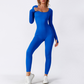 Women's Strapped Ribbed Jumpsuit Sports Yoga Bodysuit