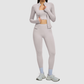 Wholesale Cross Shoulder Strap Bra+Legging+Jacket 3-Piece | Wonderxfans bulk activewear