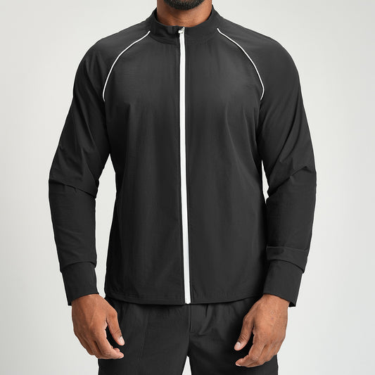 Wholesale Men Recycled Nylon Stand Collar | Wonderxfans bulk activewear