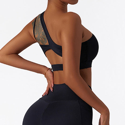 Wholesale Quick-dry Irregular one shoulder sports | Wonderxfans bulk activewear