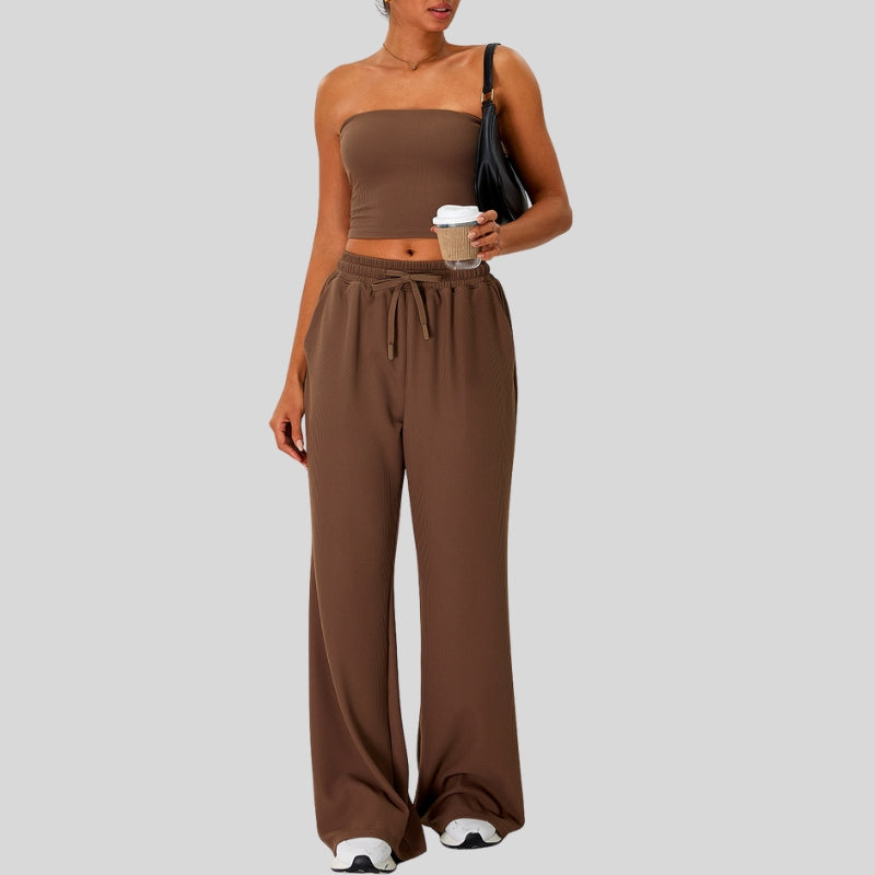 Crop Top & Wide-Leg Sport Set