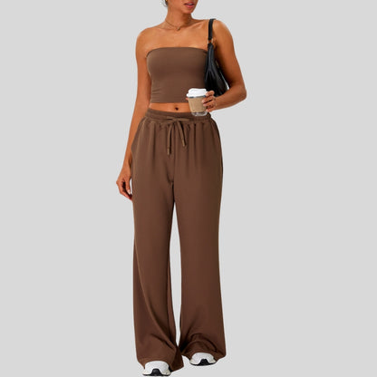 Crop Top & Wide-Leg Sport Set