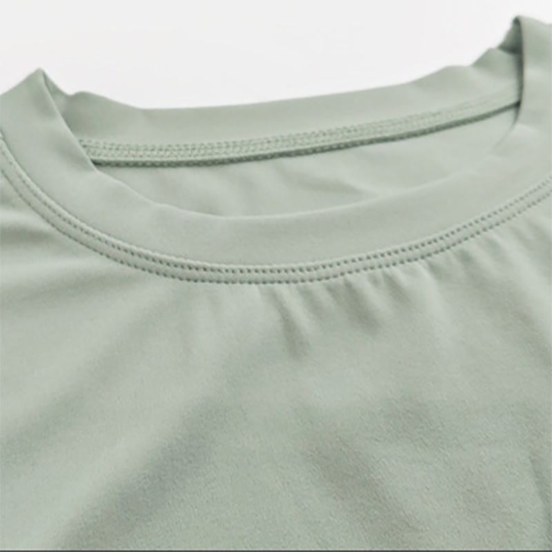 Wholesale Naked-Feel Slit-Hem Short Sleeve Yoga T-Shirt – Slim Fit Sports Top