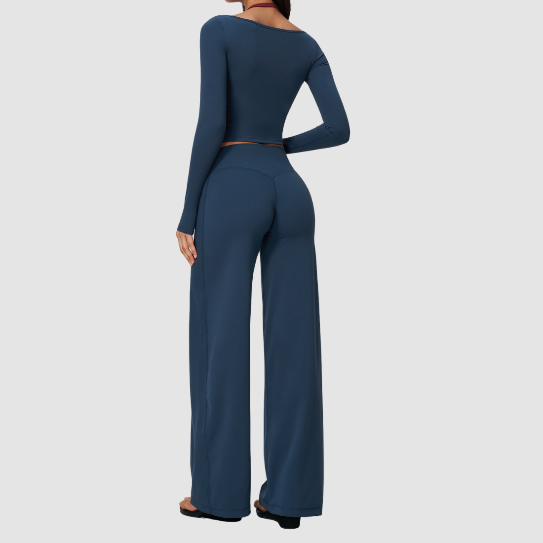 Wholesale Women’s Long-Sleeve & Wide-Leg Yoga Pants Set