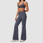 Wholesale Women's Sports Bra & Flare Pants Set – Seamless Yoga Activewear