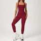 THIN STRAPS TANK TOP + HIGH-WAISTED LEGGINGS 2-PIECE SET