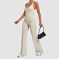 Wholesale Women's Racerback Yoga Set – Double-Layer Chest Pad Cross Waist Flare Pants