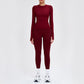 Wholesale solid color long-sleeved top + leggings