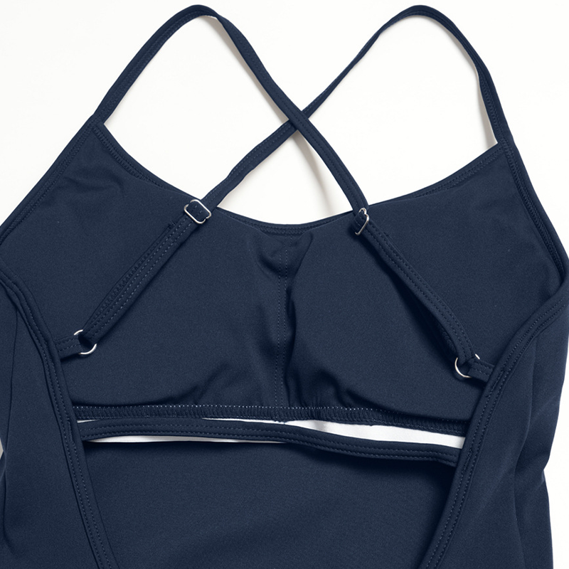 Wholesale women's one piece contrasting suspender sports jumpsuit