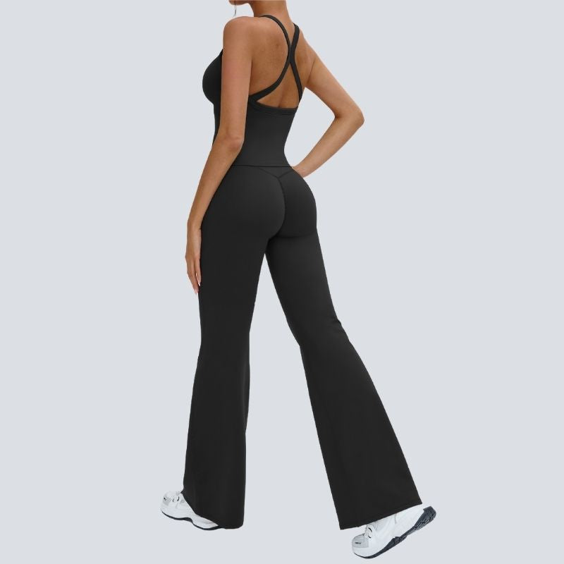 Wholesale U-neck tank top + flared pants