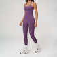 Wholesale Seamless Racerback Tank Top & High-Waist Leggings Set – Quick-Dry Yoga 2-Piece