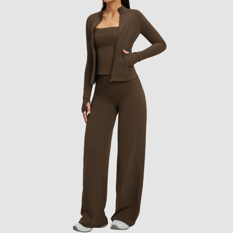 Wholesale Stand collar zipper jacket+vest+high-weighted loose | Wonderxfans bulk activewear
