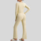 Naked Feel Long Sleeve Top + Flare Pants 2-piece set