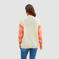 Wholesale Women’s Contrast Flower Stripe Knit Cardigan