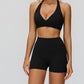 Sports bra+High waisted sports shorts 2-piece set