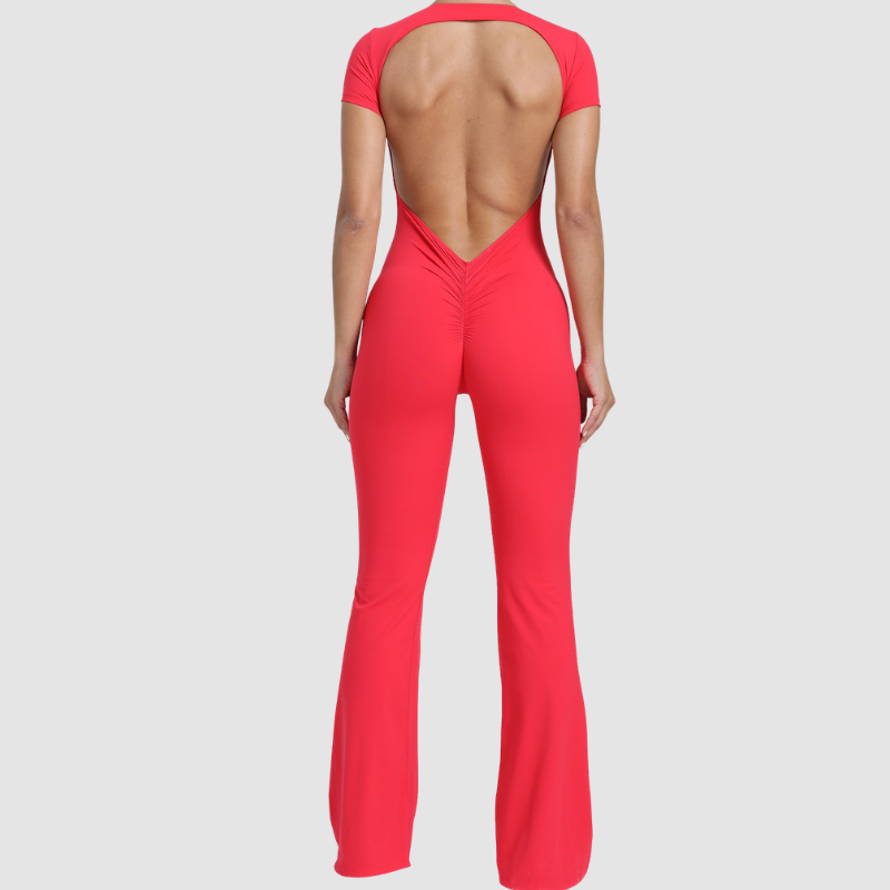 Wholesale Color blocked short sleeve backless | Wonderxfans bulk activewear