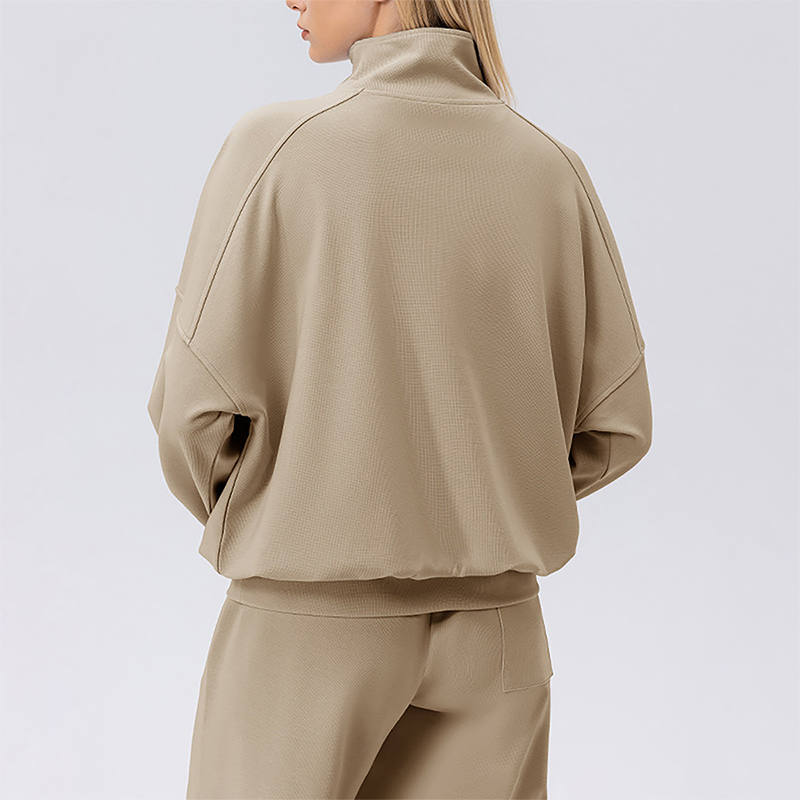 Wholesale Women's Half-Zip Pullover Sports Sweatshirt – Relaxed Fit Outdoor Running Jacket