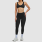 Wholesale Women's Brushed Halter Neck Backless Sports Bra + High-Waist Leggings Set – Yoga Fitness Activewear