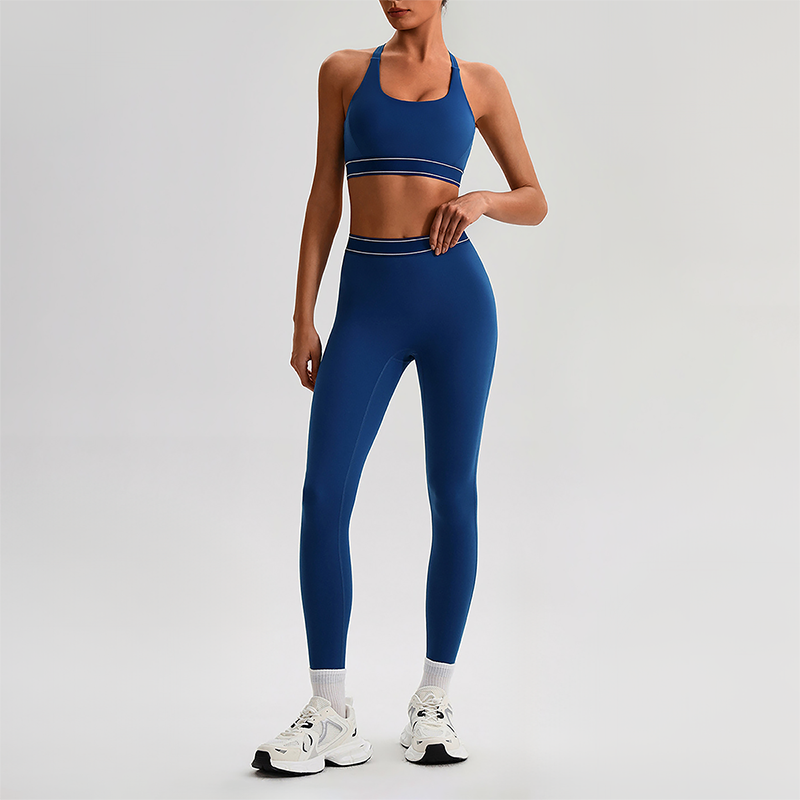 Wholesale Naked-Feel Sports Bra & High-Waist Biker Shorts Set – Quick-Dry Yoga 2-Piece set