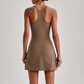 Wholesale Naked-Feel Anti-Exposure Sports Tennis Dress with Built-In Bra – Quick-Dry Active Dress