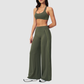 Nude-feel removable padded bra + high waist + high-waisted pants set