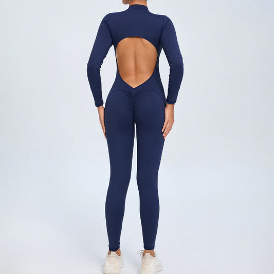 Wholesale backless half zipper long sleeve | Wonderxfans bulk activewear