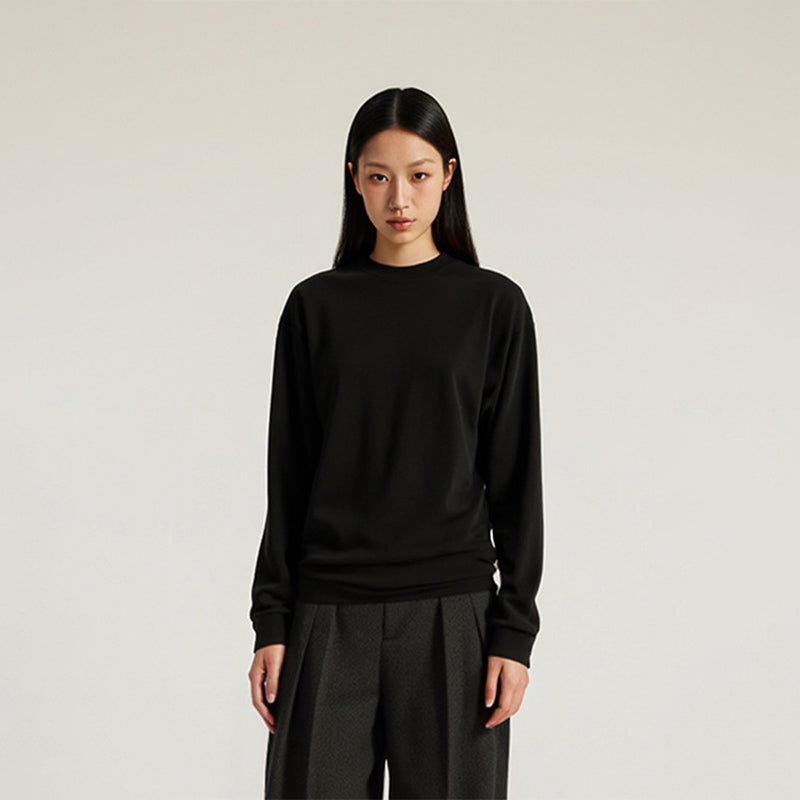 Loose buttoming shirt long-sleeved T-shirt