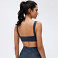 Wholesale Denim Retro Style Sports Bra