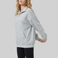 Loose long sleeved Half Zip Stand Collar Fleece Sweatshirt