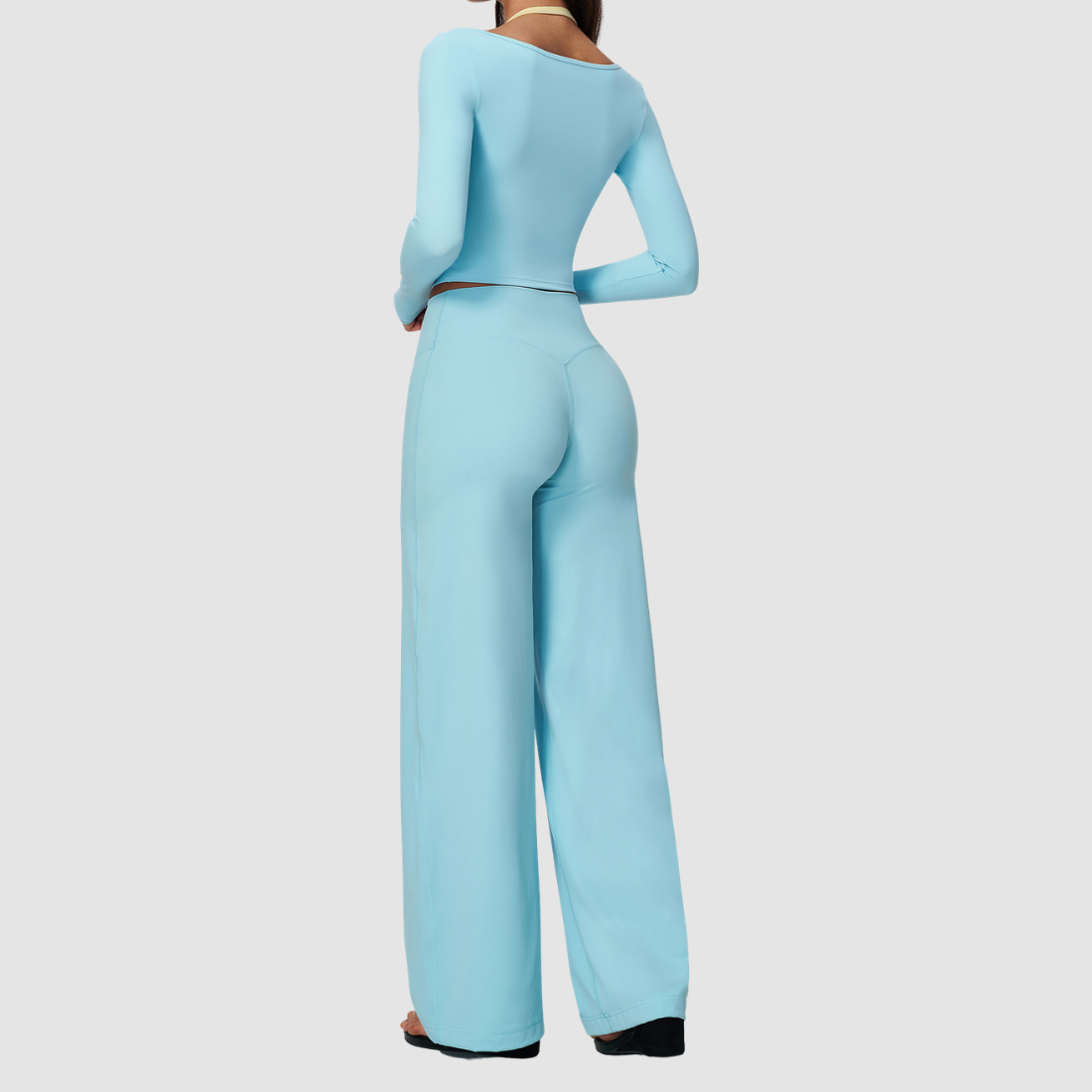 Wholesale Women’s Long-Sleeve & Wide-Leg Yoga Pants Set