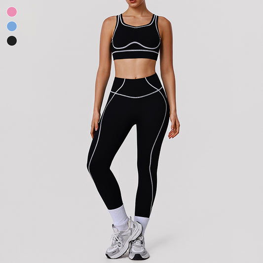 Wholesale contrasting color bra + butt-lifting | Wonderxfans bulk activewear