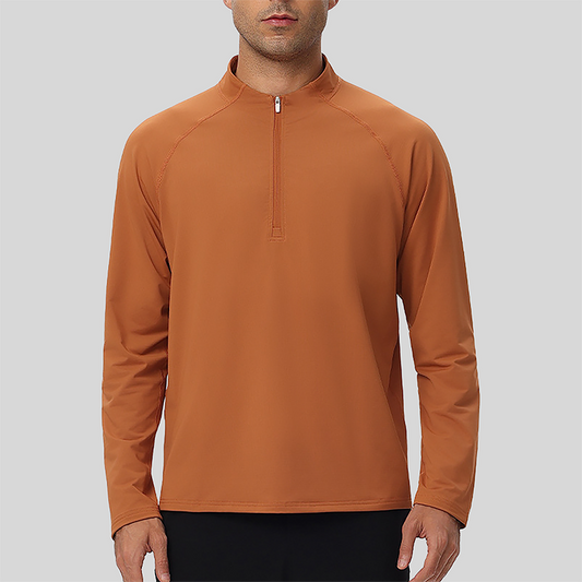 Men's Half-Zip Athletic Long Sleeve Lightweight Thermal Outdoor Top