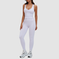 Wholesale solid color slimming training yoga set
