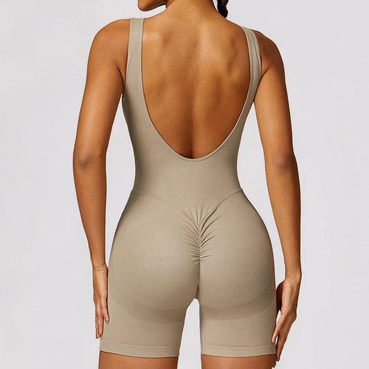 Wholesale Seamless cut-out tight-fitting yoga jumpsuit | Wonderxfans bulk activewear