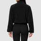 Wholesale Women's Activewear Plush Stand-Collar Zip Cropped Sports Jacket
