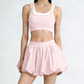 High-Elastic Quick-Dry Beautiful Back Bra + Tennis Skirt 2-Piece Set
