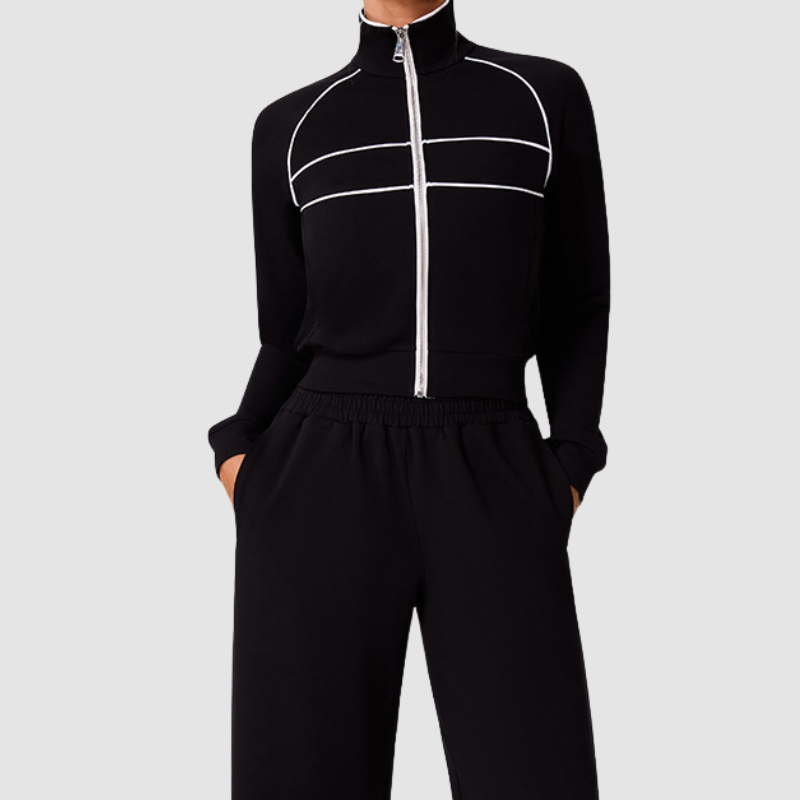 Wholesale color-blocked turtleneck sweatshirts