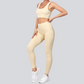 Seamless yoga leggings and tank top two-piece set