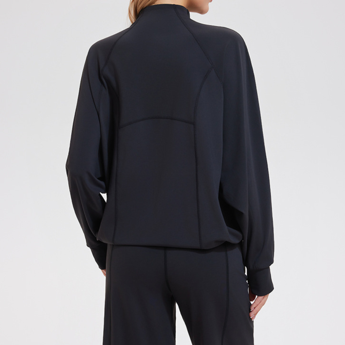 Women's Activewear Loose-Fit Long-Sleeve Yoga Training Outer Layer Jacket