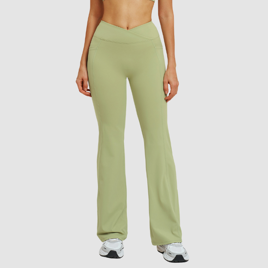 Wholesale women's solid color flared pants | Wonderxfans bulk activewear