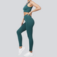 Seamless yoga leggings and tank top two-piece set