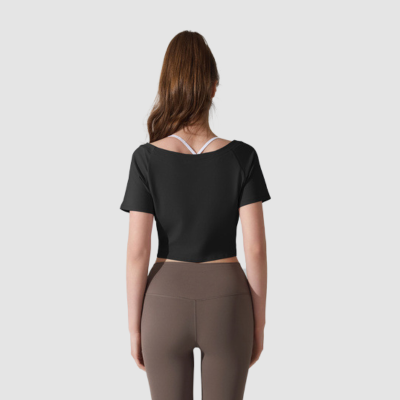Wholesale quick drying Pilates fitness short-sleeved T-shirt