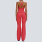 Wholesale U-neck tank top + flared pants
