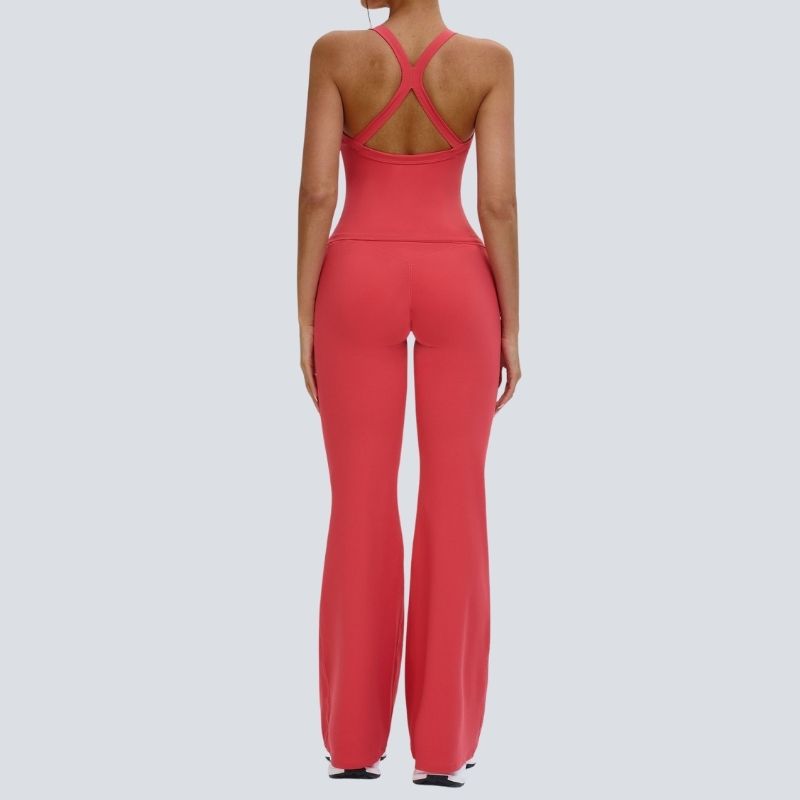 Wholesale U-neck tank top + flared pants