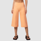 Wholesale Women's High-Waist Brushed Cropped Yoga Pants – Loose Wide-Leg Mid-Length Fitness Pants