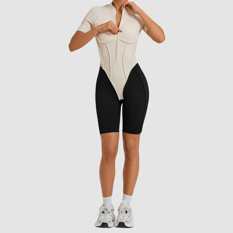 Wholesale Color blocked short sleeve backless | Wonderxfans bulk activewear