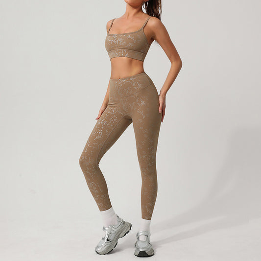 Wholesale Women's silver-printed Sports Bra + | Wonderxfans bulk activewear