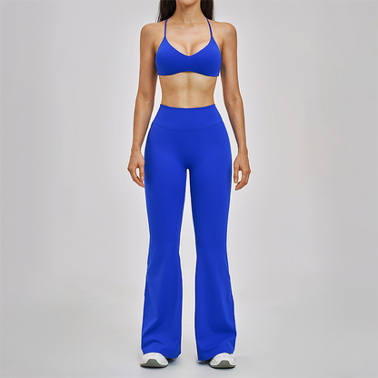 Naked and beautiful back bra+high waisted Legging 2-piece set